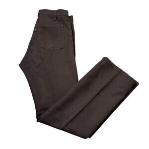 Vintage Levi's Brown Sta-Prest Polyester Dress Pants Mens USA Made 1970s W33 L31